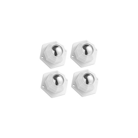 4pièces Lot De Roulettes Pivotantes Autocollantes Degrés Roulettes De Remplacement Pour Meubles De Maison (1/5)