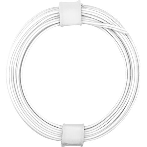 Donau Elektronik 114-55 Fil de câblage 2 x 0.08 mm² blanc 5 m