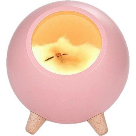 Entzückendes kleines Katzenhaus mit eingebautem Nachtlicht, Katzenbett mit Nachtlicht, USB-Ladefunktion, Touch-Steuerung und Stimmungsbeleuchtung. (1/5)
