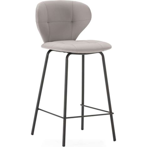 Pack de 2 taburetes modelo Fauna tapizado en polipiel beige, 94cm(alto) 45cm(ancho) 52cm (largo) (1/5)