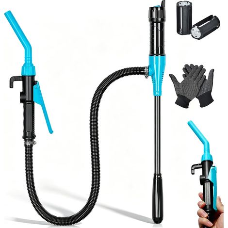 Pompe De Transfert électrique Avec Gants, Pompe à Essence électrique à Piles, Fuel Transfer Pump, Pompe à Carburant Pour Bidons Pour Essence, Diesel, Huile, Gaz (1/5)