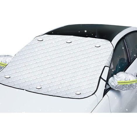 Couverture Pare-Brise Voiture, Bache Pare Brise Protection Magnétique Couverture Repliable, Universelle pour Bache Voiture Anti Givre et Neige, UV, Soleil, Poussière, Pluie - 189 x 116cm (1/5)