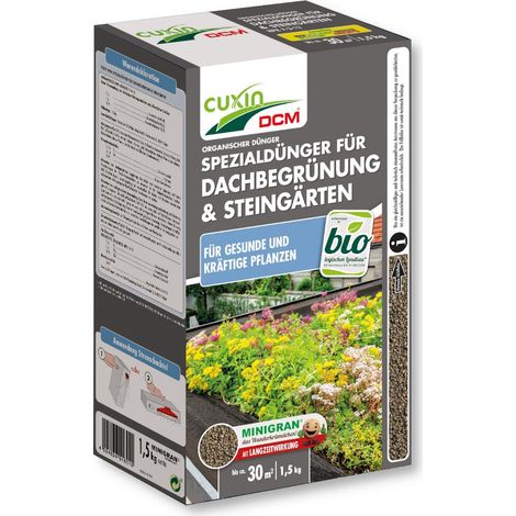 Cuxin DCM Spezialdünger für Dachbegrünung & Steingärten 1,5 kg organisch Dünger