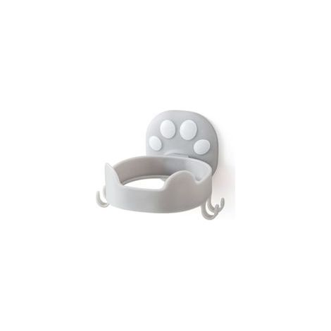 Porte-sèche-cheveux mural sans perçage, design griffe chat, gris – (1/4)
