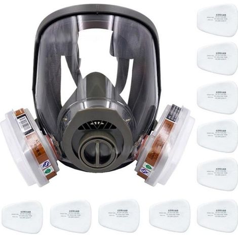 Respirateur de sécurité(Respirateur + Cartouche + Housse + 10pcs Filtre Coton (15 en 1))-FAS (1/4)