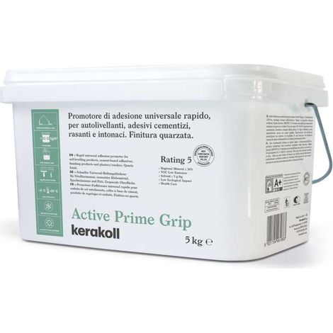 Kerakoll Primer Active Prime Grip 5kg - Promotore adesione universale - Bianco
