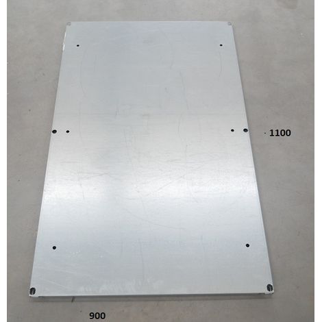 Platine métallique pleine 1100x900mm acier galvanisé pour coffret 1200x1000mm PLOMBIERES