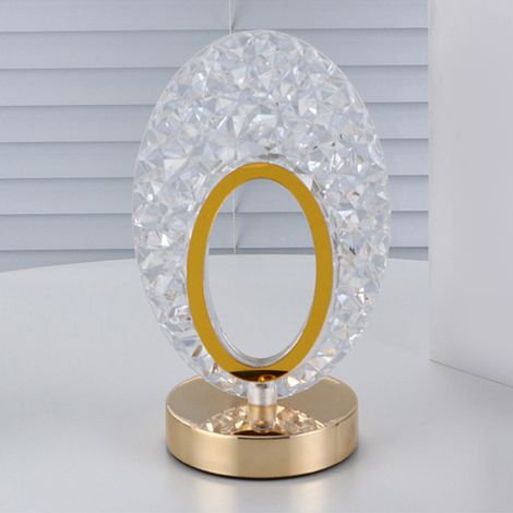 Ortviai Lampe de chevet en cristal rechargeable avec 3 teintes lumineuses et gradation infinie – lampe d'ambiance et de lecture (1/4)