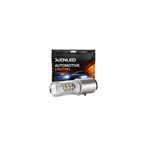 Ampoule 16 LED CREE 80W - BA20D - Haut de Gamme double intensité - Blanc Pur