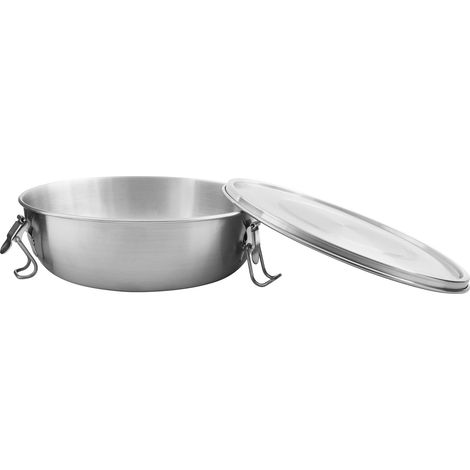 Food Bowl 1,0 l – Récipient à nourriture/bol en acier inoxydable – Avec couvercle, fermetures à clip et volume de 1 l (1/5)