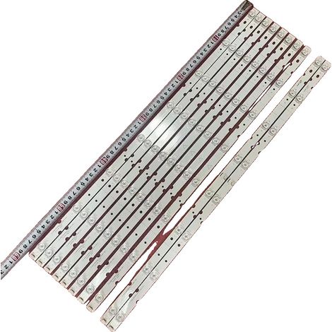 Tira de LED, 8 LED por barra, 590 mm de longitud, voltaje de 6 V, regulable, certificado CE. (1/4)
