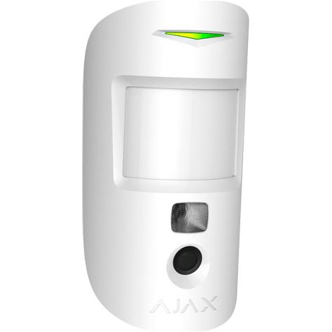 Détecteur de mouvement MotionCam Jeweller – Blanc – Détection avec levée de doute photo – Pour sécurité renforcée – Ajax Systems