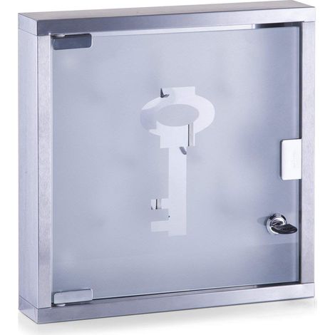 Zeller 13890 Appendichiavi in vetro e acciaio INOX, 30 x 6 x 30 cm (1/2)
