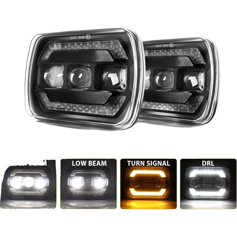 Fari a LED, 8000 lumen per gli abbaglianti e 5600 lumen per gli anabbaglianti, composti da due elementi in totale. (1/2)