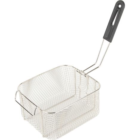 Panier de friture avec long manche, passoire à friture en treillis métallique pour friteuse électrique (1/2)