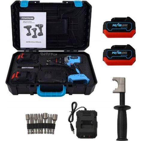Worx PERCEUSEUSE Ã PERCUSSION SANS FIL EXTRALINK POWERLINK AVEC POIGNÃE PWL-06 13 MM 20 V 2 X 4 AH (1/5)