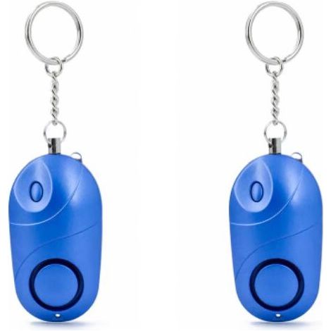 Persönliche Alarmsirene, persönlicher Sicherheitsalarm-Schlüsselanhänger mit LED-Licht, Mini-Notfallsirene zur Selbstverteidigung für Frauen, Kinder und Nachtwanderer (2er-Pack) (1/5)