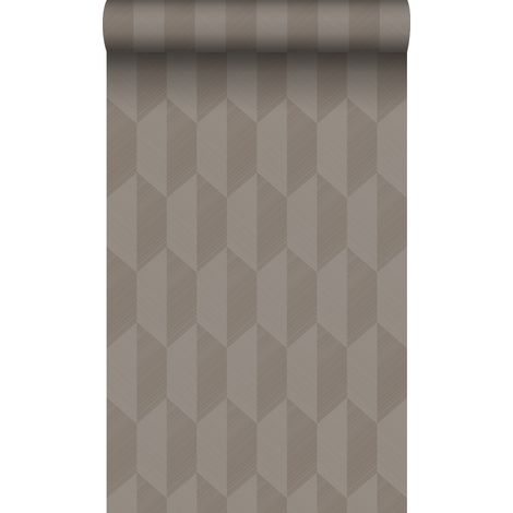 papier peint effet 3D taupe - Origin Wallcoverings (1/5)