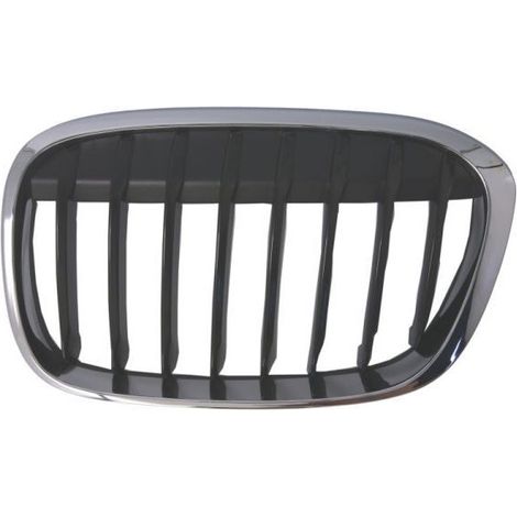 Grille de calandre avant gauche contour chromé/lames noires modèle Sport BMW X1 F48 phase 1 2015-2020