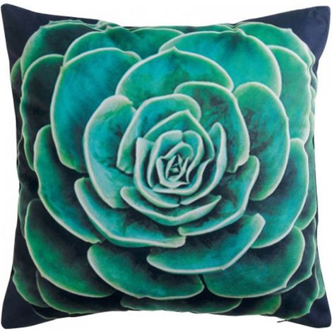 Coussin Déco Déhoussable "Arty" 45x45cm Vert (1/2)