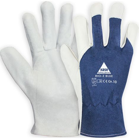 Hase Montagehandschuhe Rio-Z Blue Größe 11, Ziegennappaleder 10 Stk