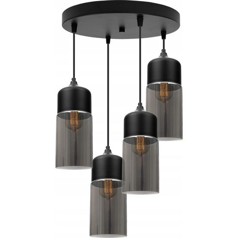 LAMPADAIRE SUSPENDU, PLAFONNIER EN VERRE, ABAT-JOUR LED (1/5)