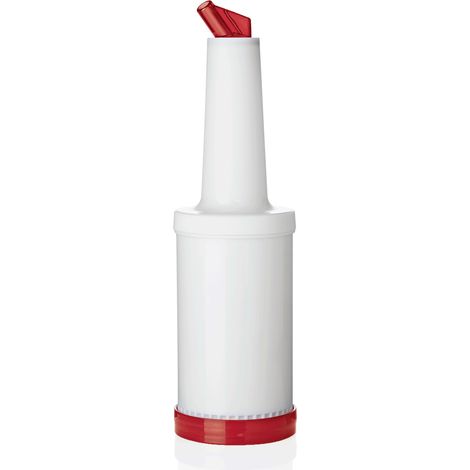 Bec verseur graduée et flacon de conservation 1 L rouge H 320 mm Ø 90 mm - Was Germany