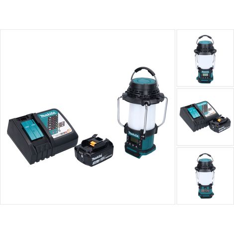 Makita DMR 055 RF1 Akku Radio 18 V FM mit Laterne 360° Taschenlampe + 1x Akku 3,0 Ah + Ladegerät
