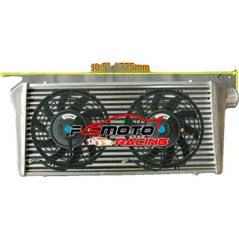 Intercooler Turbo, Dimensions 600x300x76mm, Entrée/Sortie 76mm, Matériau Alliage Aluminium, Compatibilité Universelle, Amélioration de la Performance
