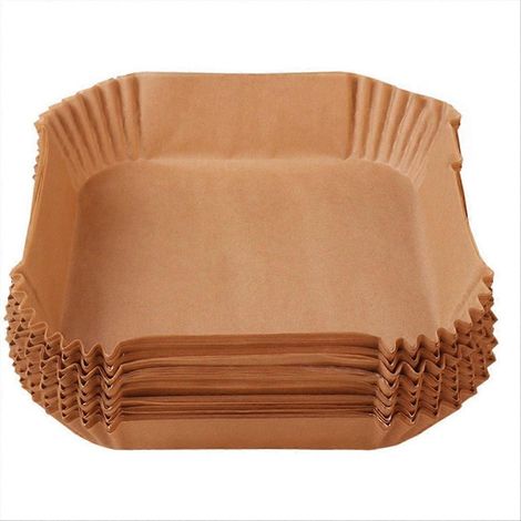 Spezialpapier für Heißluftfritteusen, Silikonpapier, ölabsorbierendes Papier, lebensmittelechte Papierdichtung, Haushalts-Pappteller B (1/5)