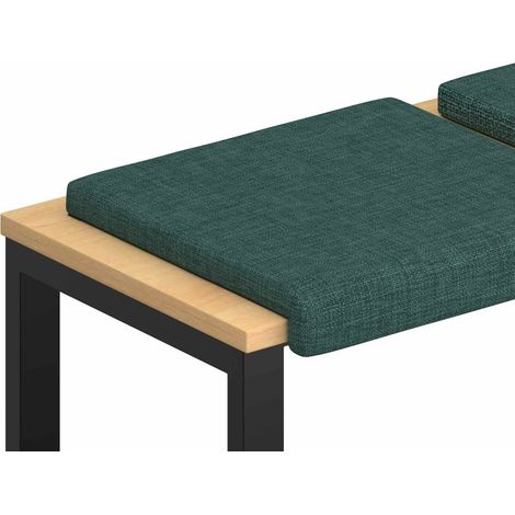 Cuscino per panchina 2 pcs Tessuto Verde Scuro Profondità 35 cm vidaXL (1/5)