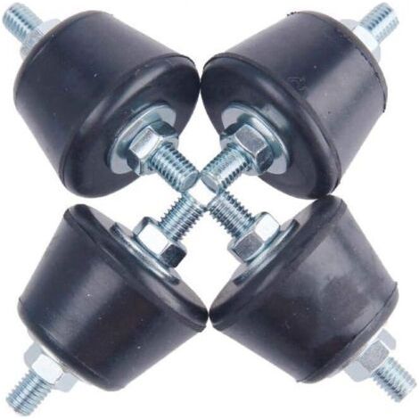 Konischer Silentblock für Klimaanlage M8 Antivibrationsfuß mit Muttern und Unterlegscheiben 4er Set Silentblock M8 Reversible Klimaanlage Wandhalterung Wandhalterung FLITI