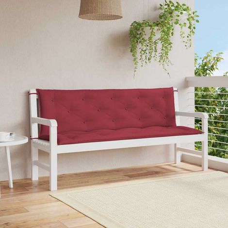 Gartenbank-Auflage Weinrot 150x(50+50)x7 cm Oxford-Gewebe (1/5)