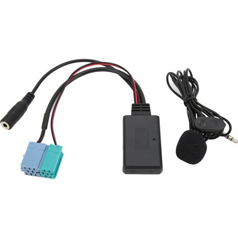 Adaptateur Bluetooth 6+8 Pin AUX IN Mains Libres avec Micro pour Autoradio VISTEON Fiat Bravo 2007+ (1/5)