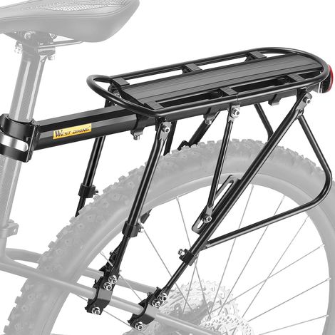 Transport à vélo Rack, Capacité de 140,6 Kilogram Solide Roulements Universel réglable pour Bagages de vélo de vélo, équipement Support Footstock (1/5)