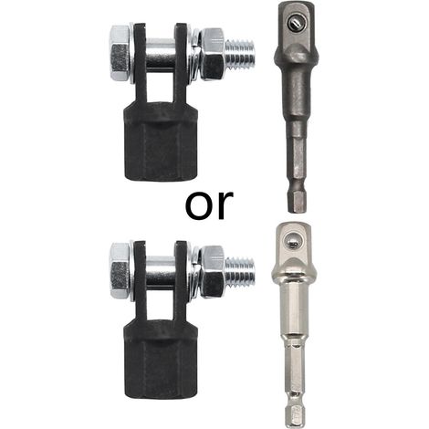 Adaptateur de cric à ciseaux 1/2 pouce et adaptateur de douille pour la plupart des douilles. Outil pour clé à chocs avec adaptateur en acier vanadium.