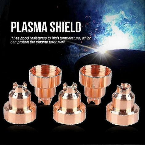 Kit de 5 pièces comprenant une électrode plasma et une buse, compatible avec le kit de remplacement de soudage 220818. (1/5)