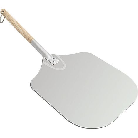 GABRIELLE Pelle à pizza, pelle à pizza en aluminium, pelle à pizza, pelle à pizza avec une grande surface, manche en bois pratique, facile à ranger, pratique à utiliser, convient aux grills et fours 6 (1/5)