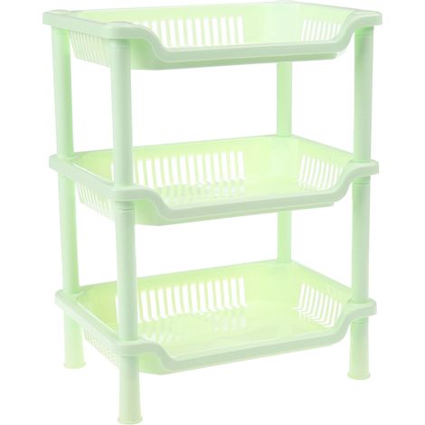 Etagere De Rangement - 3 Niveaux - En Plastique - Pour Salle De Bain Cuisine Lavabo - Sur Pieds - 45 X 25 X 75 Cm - 1 Piece (1/4)