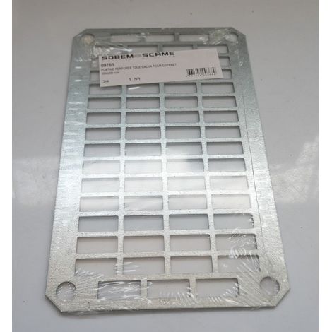Platine métallique perforée 250x150mm acier galvanisé pour coffret 300x200mm GISSEY