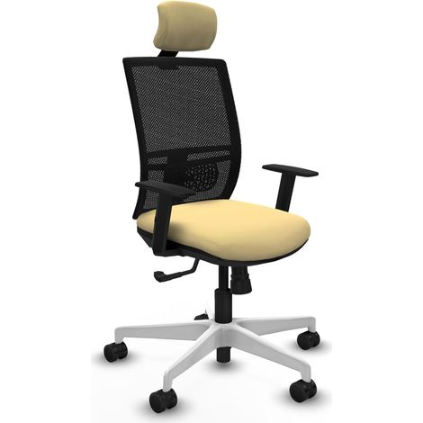 Chaise de bureau piqueras y crespo Yunquera noir mousse épaisse (1/2)