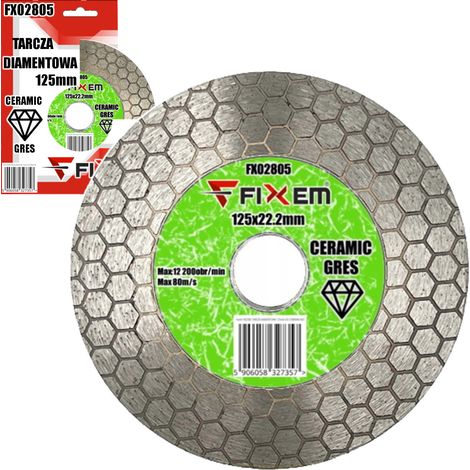 LAMA DIAMANTATA ESAGONALE DA 125 mm PER CERAMICA