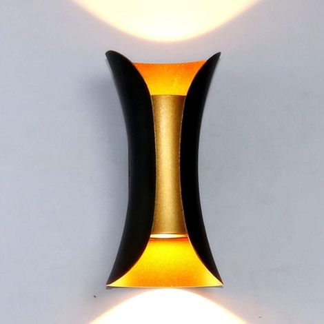 Moderne 10-W-Wandleuchte für den Innenbereich, nach oben/unten schwenkbare Außenwandleuchte, Metall-Wandlampe, 3000 K warmweiß, dekorative Innenbeleuchtung für Schlafzimmer, Wohnzimmer, Flur und mehr (1/4)