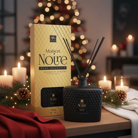 Diffusore di essenza con bottiglia diamante nera profumatore per ambienti da 700 ml -Caramello Salato (1/4)