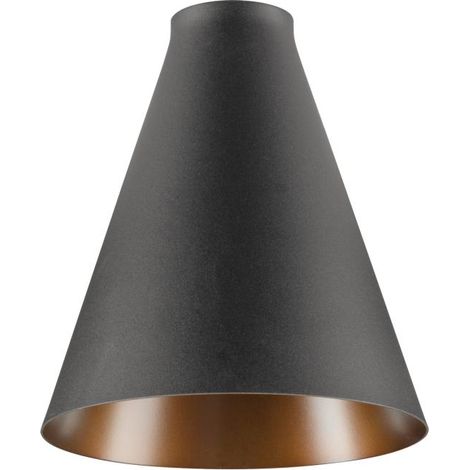 Abat-jour Mix&Match LALU® CONE 15 noir/bronze antique base E27 H : 17 cm - SLV - 1010084