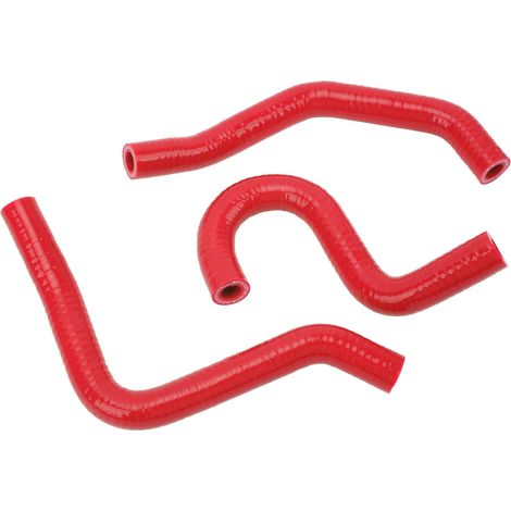 Tuyau de radiateur de moto en Silicone épais, résistant aux hautes températures, liquide de refroidissement pour CR80R CR85R rouge, 3 pièces (1/5)