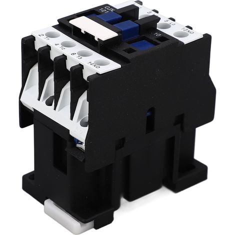 Contacteur CA triphasé 1NO basse tension CJX2-12 AC110V 12A, montage sur rail DIN, contacts argentés (1/5)