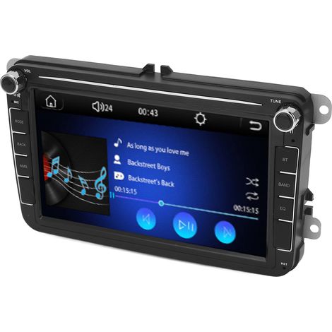 Autoradio 8 pouces MP5 Bluetooth HD, récepteur audio multimédia pour voiture, compatible Android, kit mains libres, écran tactile (1/5)