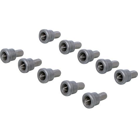 50408 Bohrer-Set mit Tiefenanschlag für Gipskartonplatten, 6,3 mm (1/4") Außensechskant, PH2 Kreuzschlitzkopf, 10-teilig (1/5)