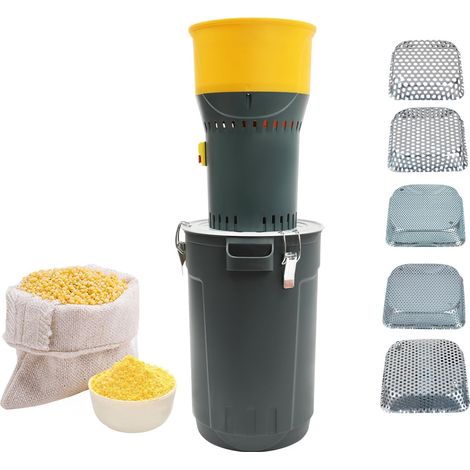HAUTOUR Moulin à Céréales Électrique 1000W, Moulin à Grains avec 5 Tamis, Moulin à Maïs Blé Riz Soja, Poignée de Transport, Pour Usage Maison et Agricole Professionnel, Broyeur pour Céréales (1/5)